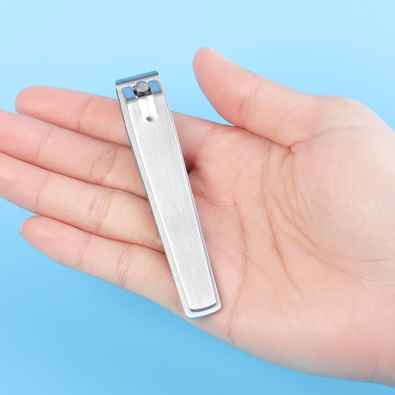 Classic Stainless Steel Nail Scissors, Straight Edge Unscented Fingernail Clippers, Sanded Toenail Trimmer, Durable Blade Material for Personal Grooming